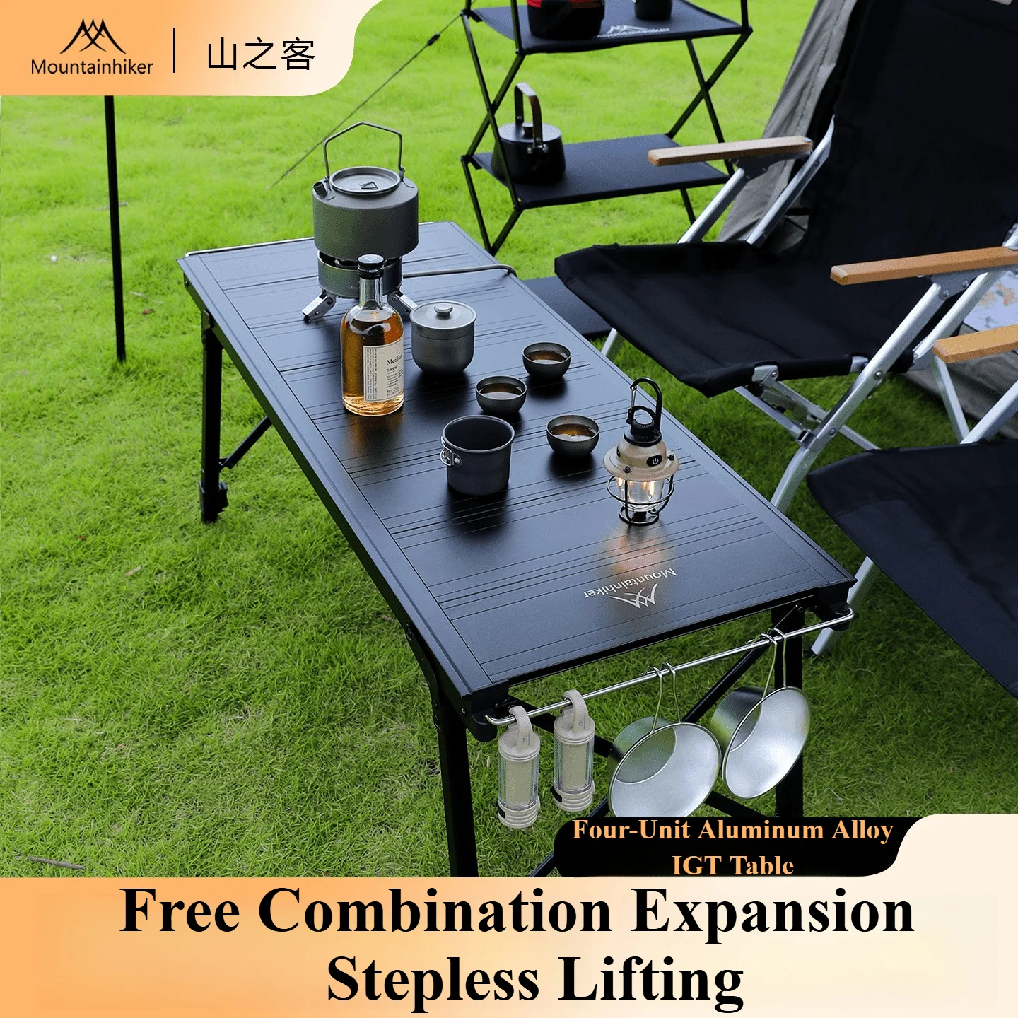 Camping Cooking Table - Mountainhiker acampamento dobrável elevador removível multi