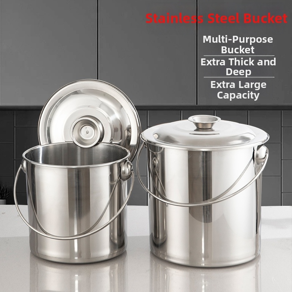Balde de aço inoxidável reforç - Camping Cooking Container avaliação e preço