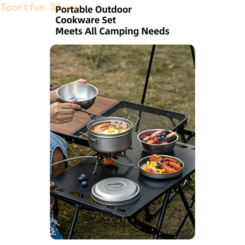 Grupo panelas para refeições a - Camping Cooking Dining Set avaliação e preço