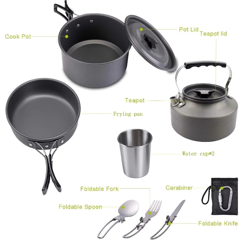 Fogão de Camping Leve de Alta  - Quality Camping Cooking Set avaliação e preço