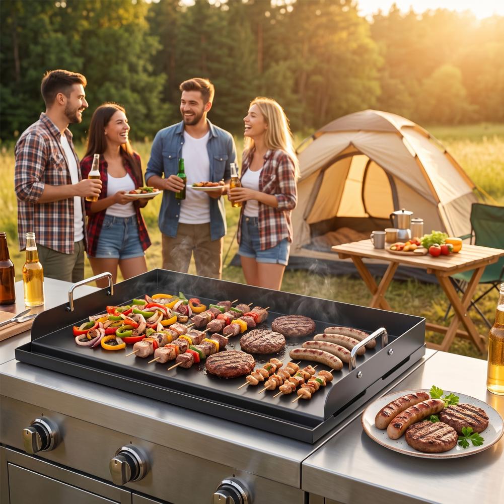 Chapa de Cozimento em Ferro Fu - Camping Cooking Flat Top avaliação e preço