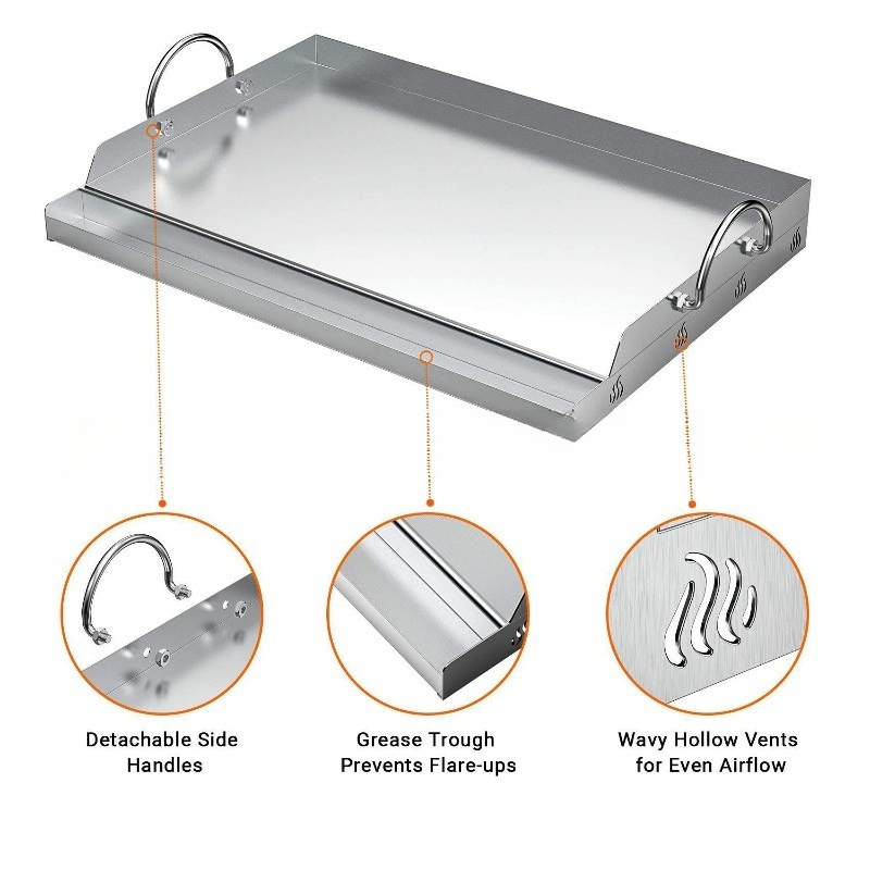 Ferramenta de churrasco de cha - Camping Cooking Flat Top avaliação e preço